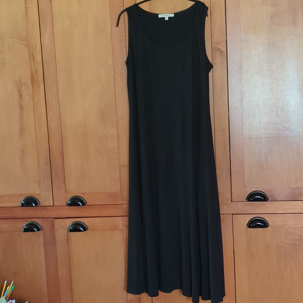 Sleeveless Black Maxi Dress - Minimal Elegant Style Petite Large